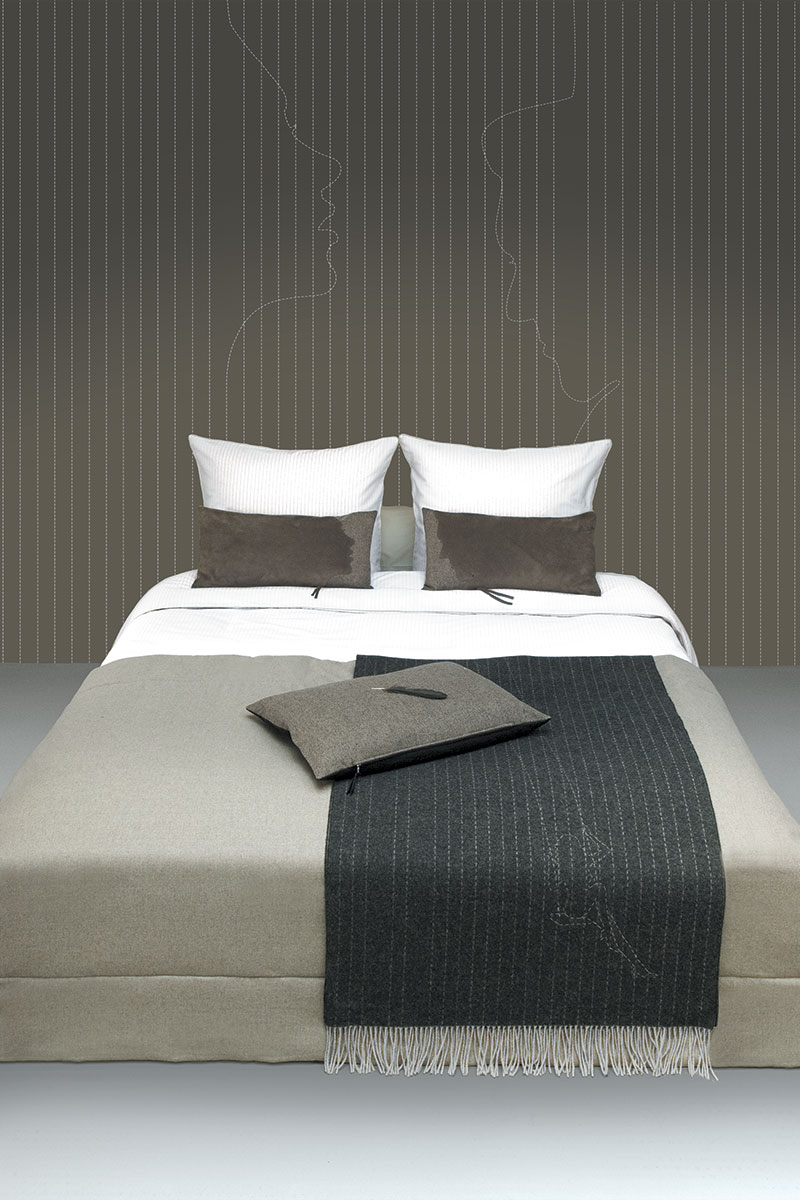 Mrs.Me duvet cover set Pinstripe Honey